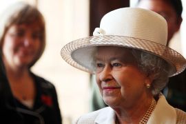 Queen Elizabeth II in a cream hat