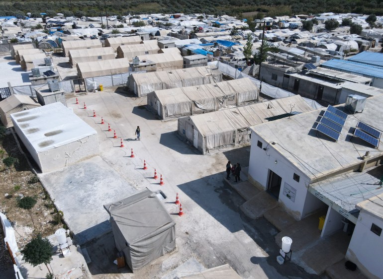 An aerial picture shows a view of a recently-opened medical center for Cholera cases in the Syrian town of Darkush, on the outskirts of the rebel-held northwestern province of Idlib, on October 22, 2022. United Nations.