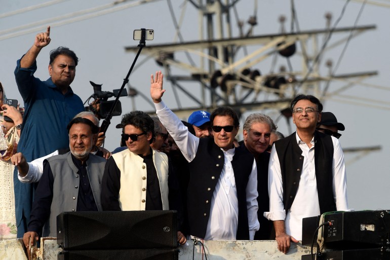 Imran Khan gestures