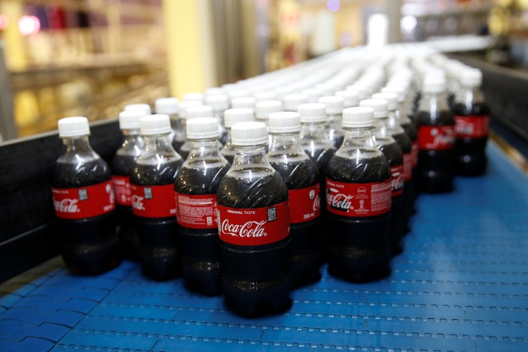 Coca Cola plastic bottles or seen on the production line of the Coca Cola factory in Nairobi, Kenya, June 7, 2018. Picture taken June 7, 2018. REUTERS/Baz Ratner