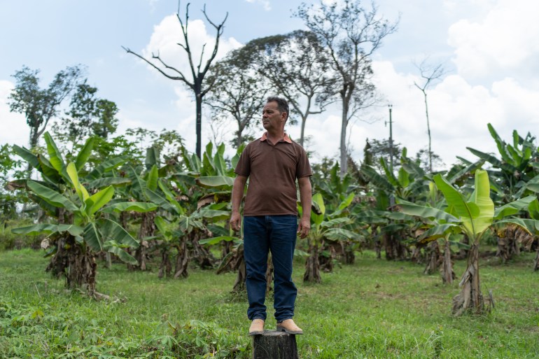 Daniel Alves da Silva on his property in south Roraima. He wants to move to a bigger plot of land to raise cattle