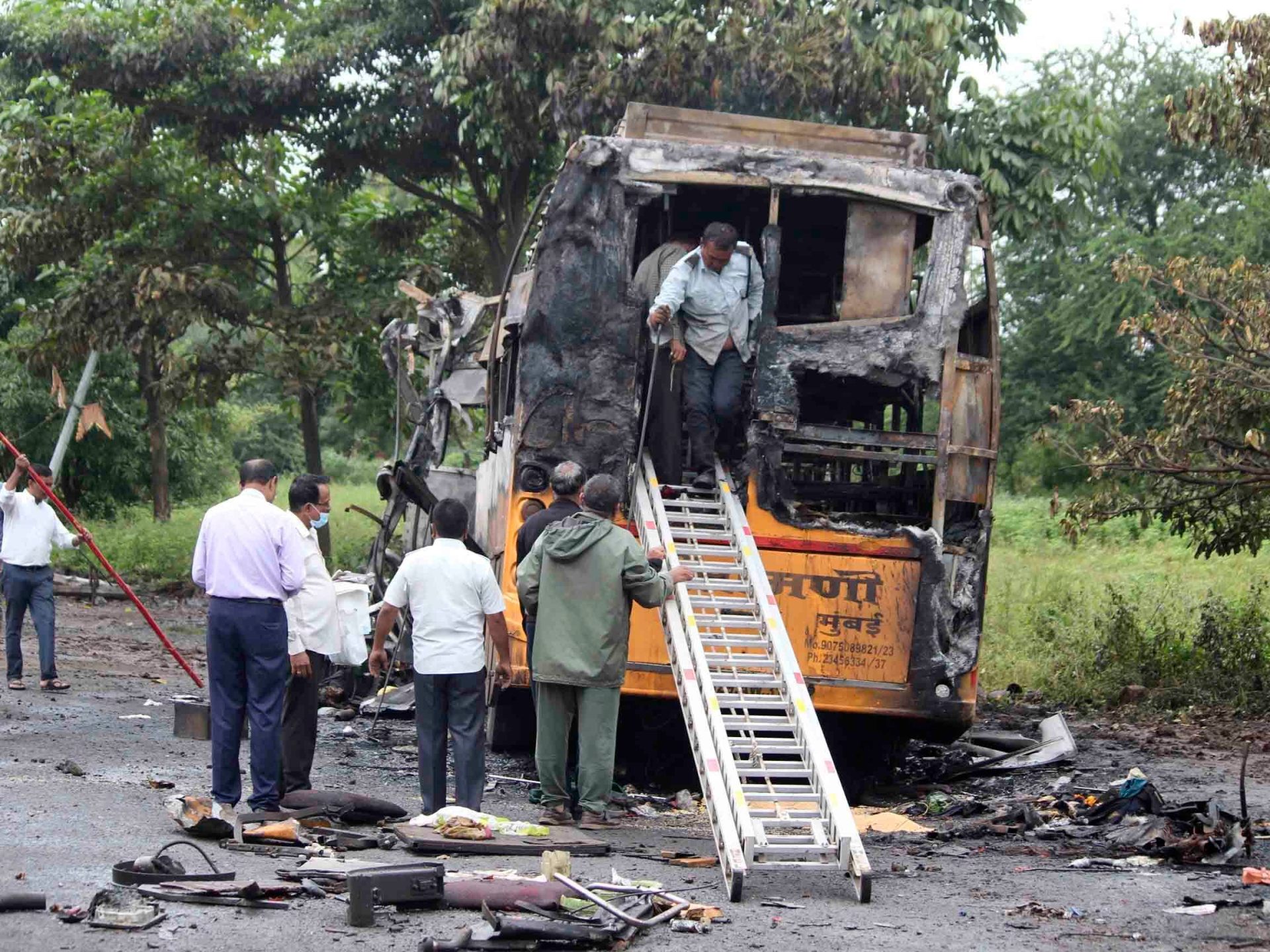 bus-catches-fire-after-collision-with-truck-killing-12-in-india