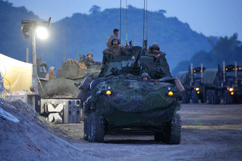 American Marines in Capas, Tarlac province, northern Philippines on October 13, 2022 [Aaron Favila/AP]