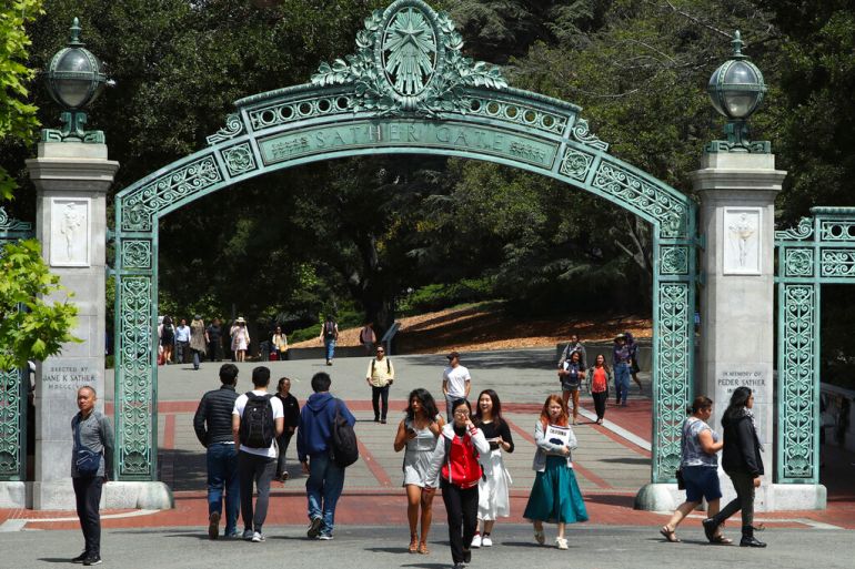 Students on campus at UC Berkeley