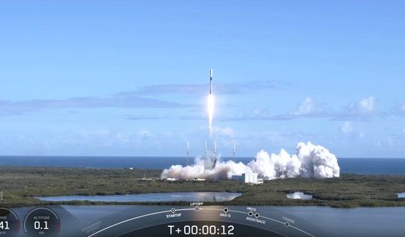 FILE - A dashboard at Cape Canaveral in Florida, USA, shows the liftoff of a rocket carrying South Africa's first homemade nanosatellites on January 13, 2022. (Cape Peninsula University of Technology/Twitter)