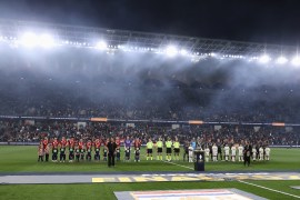 More than 16,000 fans were in attendance at Western Sydney Stadium on Saturday for the football final [Cameron Spencer/Getty Images]