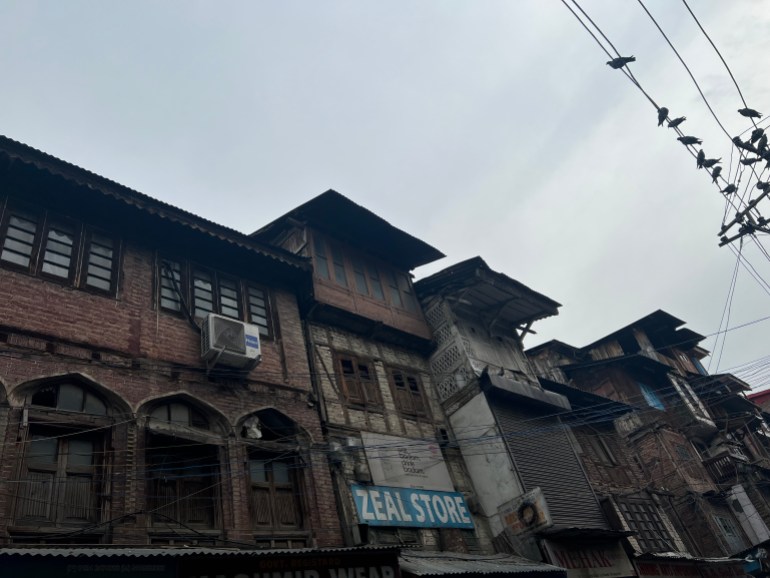 Two-room old house of Abdul Majeed Kakroo above the Zeal Departmental store in Koker Bazar locality in Srinagar, Indian-administered Kashmir.