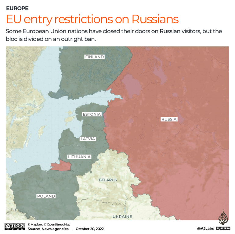 What journey restrictions is the EU imposing on Russians? | Russia-Ukraine struggle Information