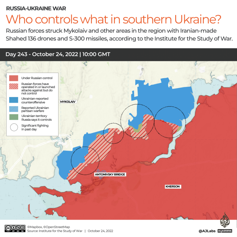 INTERACTIVE-WHO CONTROLS WHAT IN SOUTHERN KHERSON 243