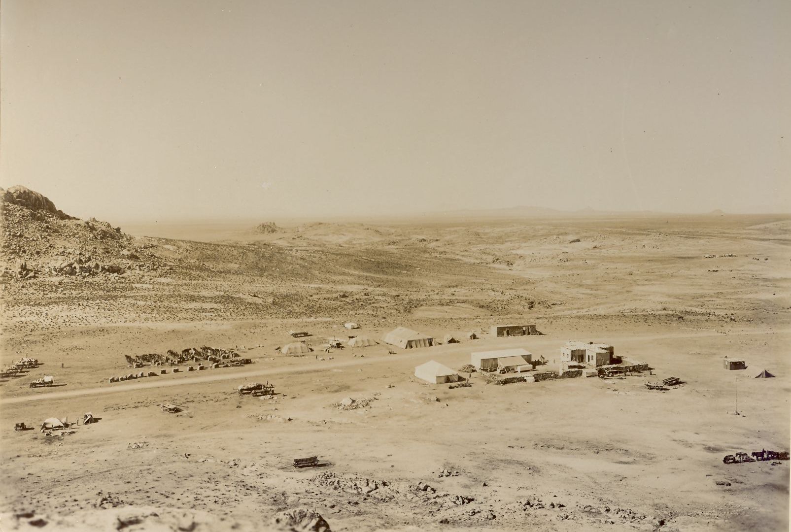 A photo of Station Kubub in the middle of the desert.