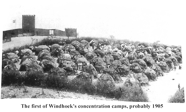 A photo of a concentration camp in Namibia.