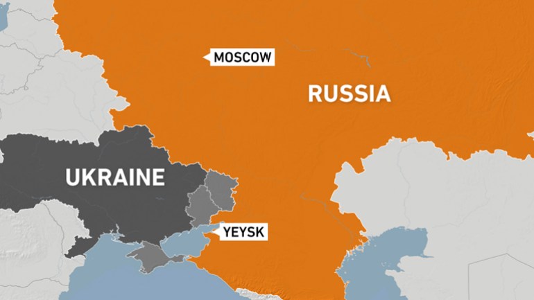Map of Yeysk, Russia