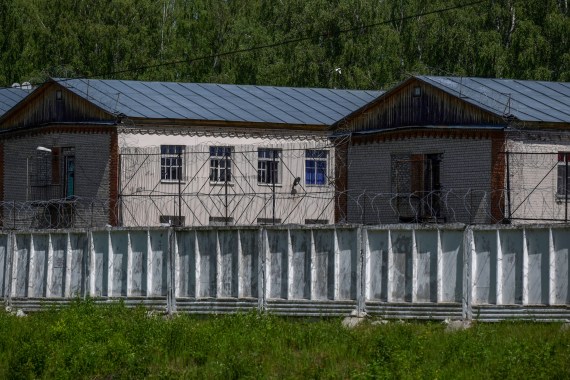 A photograph taken on June 23, 2022 shows a strict-regime penal colony IK-6 where jailed Kremlin critic Alexei Navalny was transferred to in March 2022, near the village of Melekhovo outside the town of Vladimir, some 250 kilometres outside Moscow. - (Photo by Natalia KOLESNIKOVA / AFP)