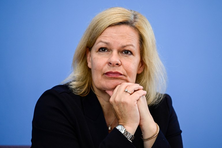 German Interior Minister Nancy Faeser.