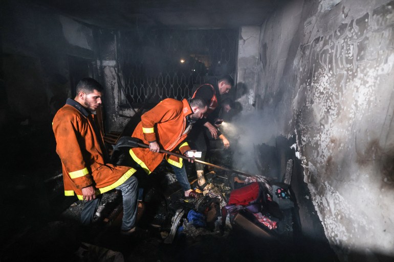 Gaza Residential Building Fire Kills 21