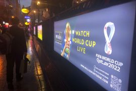 A billboard advertising the World Cup