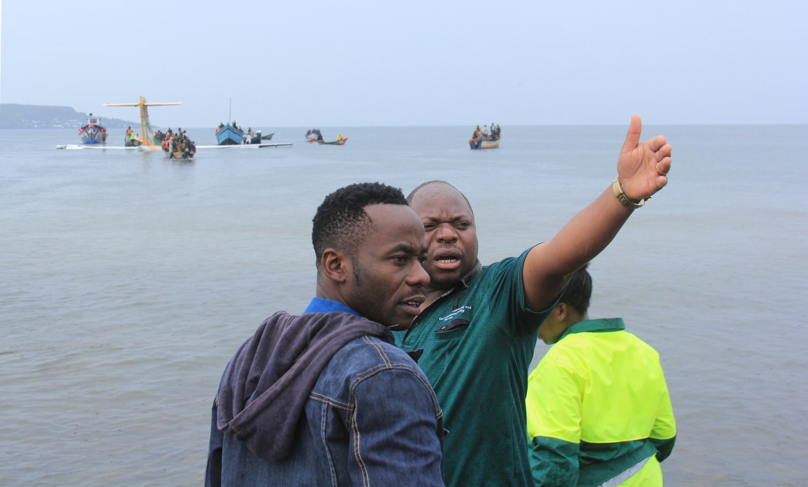 Rescue operations underway after a plane carrying 43 people crashed into Lake Victoria
