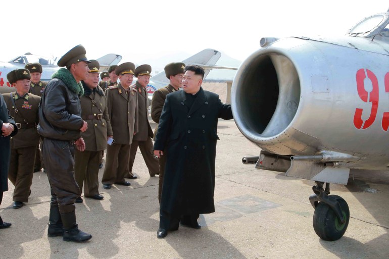 Kim Jong Un inspects Unit 1016 of Korean People's Army in this undated photo released by North Korea's KCNA in Pyongyang in 2015