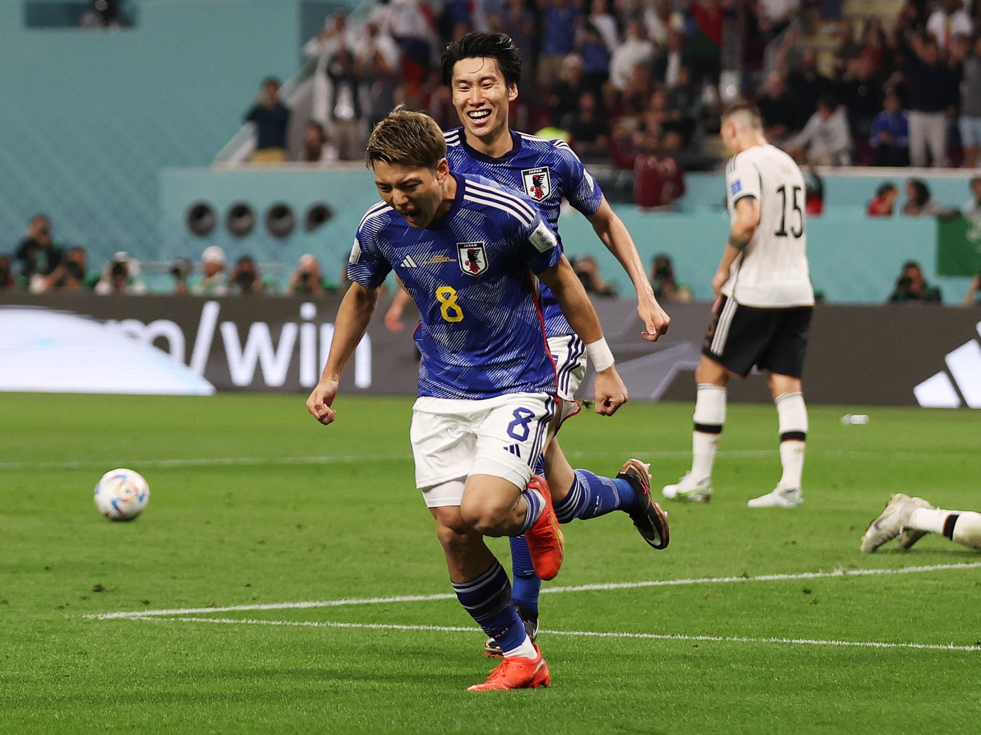Late targets assist Japan stun four-time winners Germany