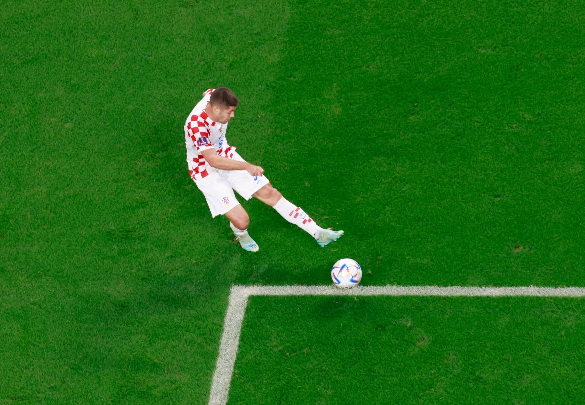 Croatia's Andrej Kramaric scores their first goal