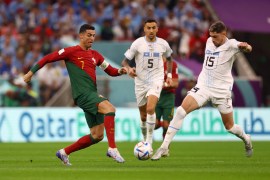 Cristiano Ronaldo&#39;s Portugal is taking on Uruguay in Group H [Kai Pfaffenbach/Reuters]