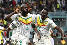 Senegal&#39;s Kalidou Koulibaly celebrates scoring his side&#39;s second goal against Ecuador [Dylan Martinez/Reuters]