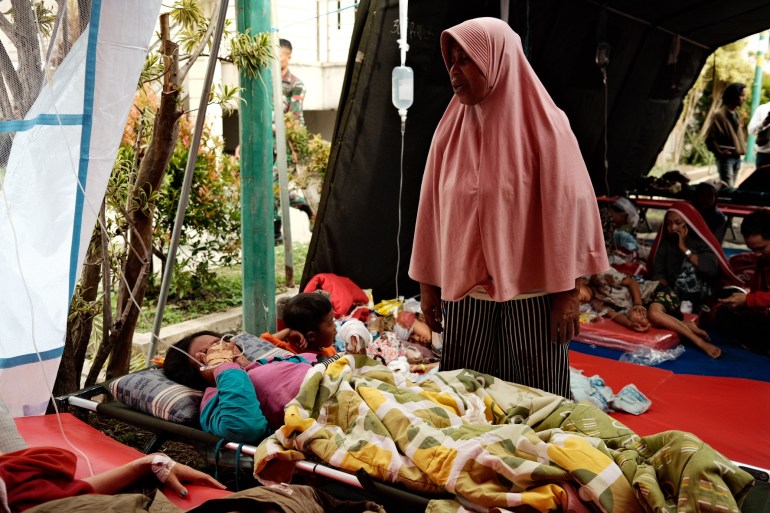 Survivors of West Java quake receive treatment in Cianjur in Indonesia [Jessica Washington/ Al Jazeera]