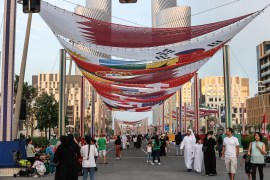 Qataris and foreigners stroll along Lusail Boulevard ahead of the World Cup [Showkat Shafi/Al Jazeera]