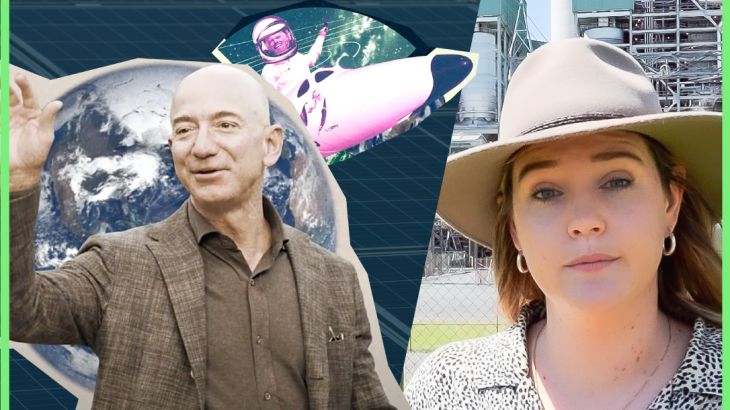 All hail the Planet episode thumbnail with Jeff Bezos on the left of the image and Ali Rae on the right.