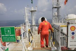Bonga offshore oil vessel off the coast of Nigeria