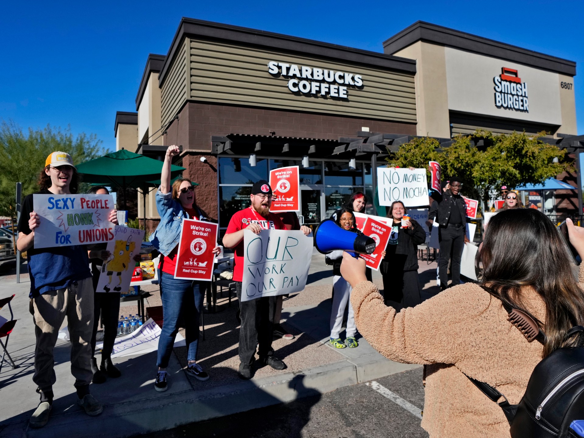Starbucks employees strike at greater than 100 US shops | Labour Rights Information