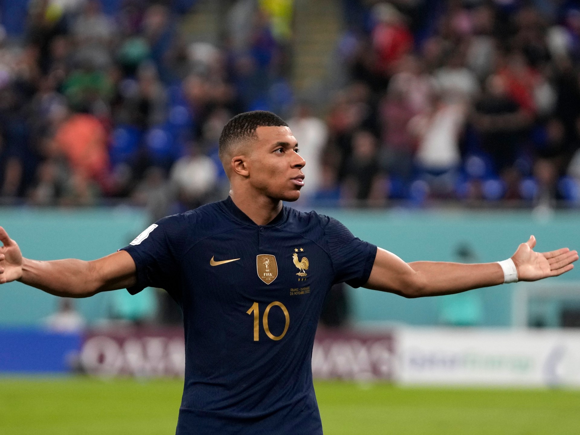 Photographs: Mbappe scores twice as France overcome Denmark