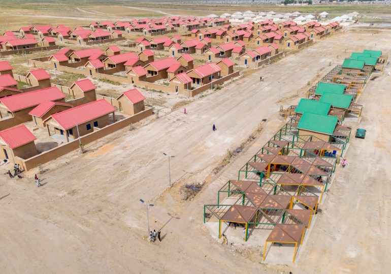 An aerial view of the new housing units in Ngarannam, Borno [Courtesy: UNDP]