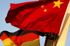 German and Chinese flags