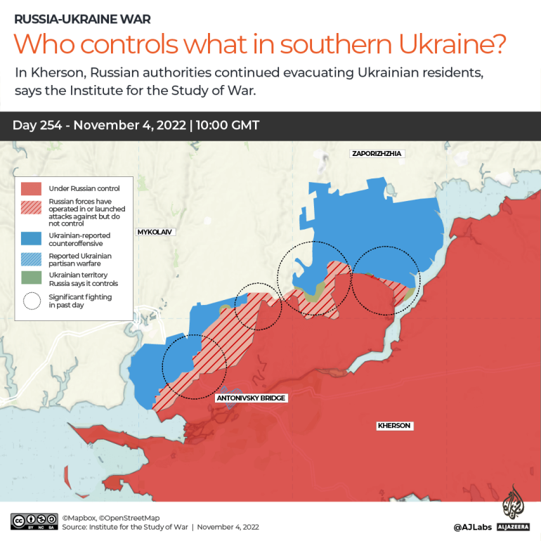 INTERACTIVE-WHO CONTROLS WHAT IN SOUTHERN KHERSON 254
