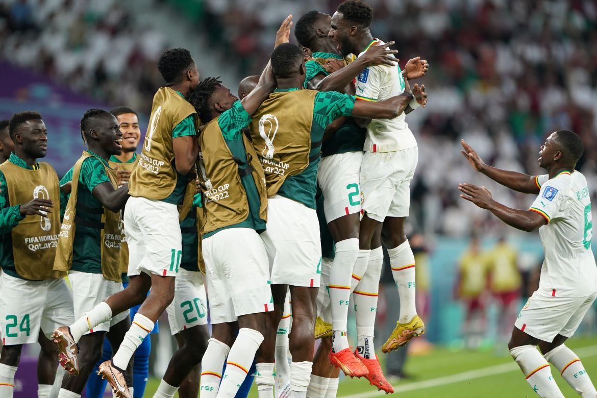 Senegal's team celebrate