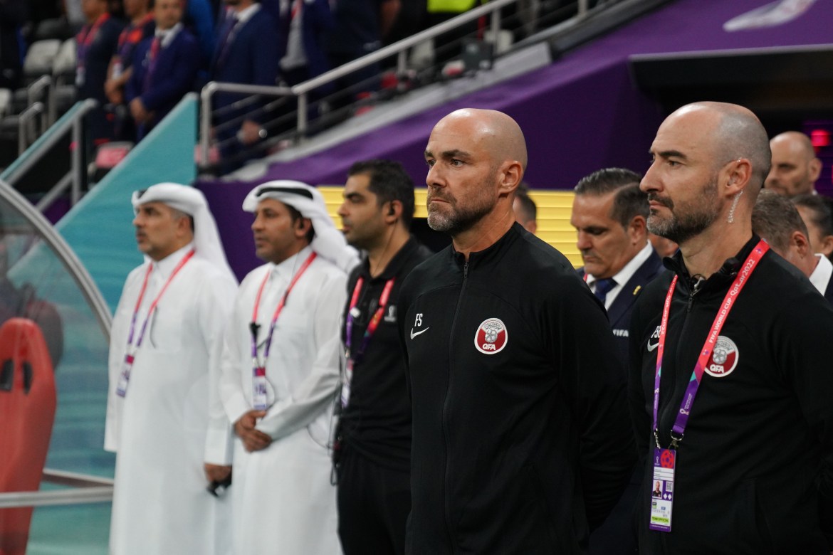 Qatari team sidelines