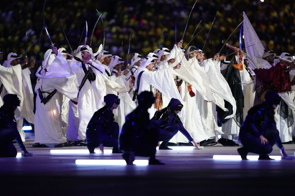 Sword dancers at the opening ceremony
