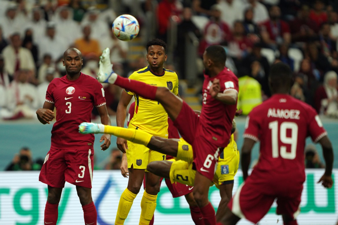 Qatar vs Ecuador opening match of FIFA World Cup 2022 at Al Bayt Stadium in Doha, Qatar