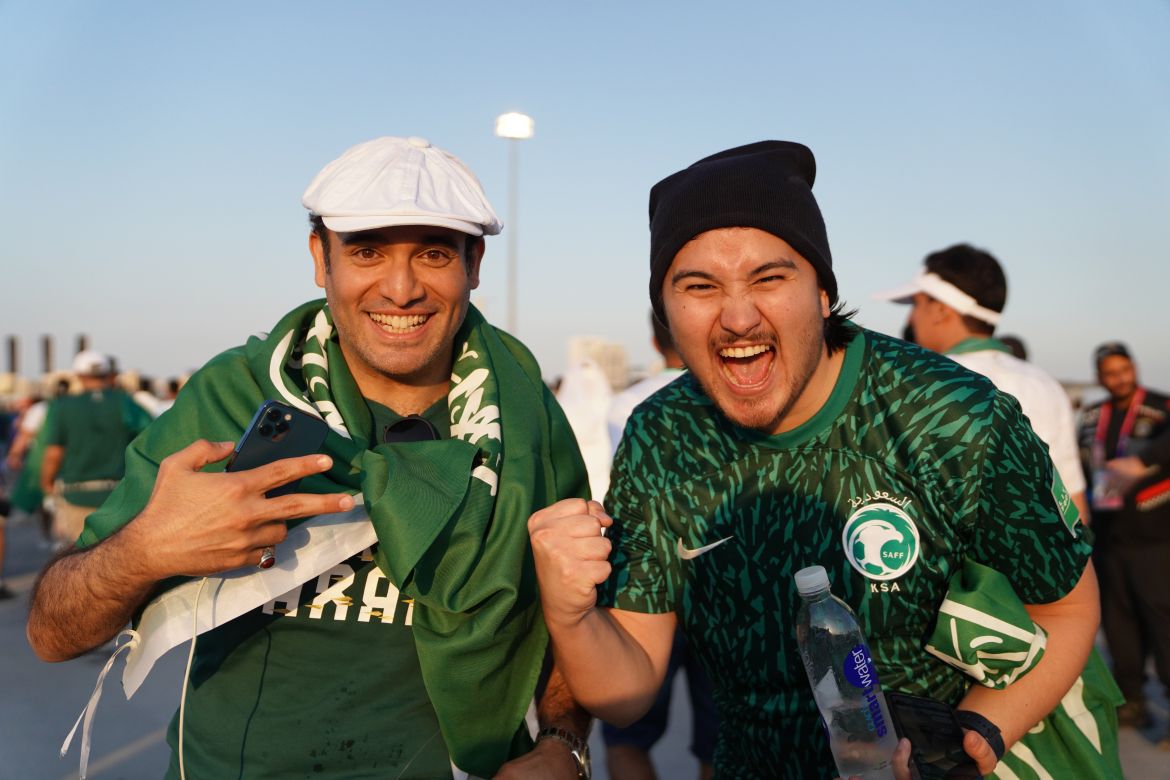 Saudi fans celebrate
