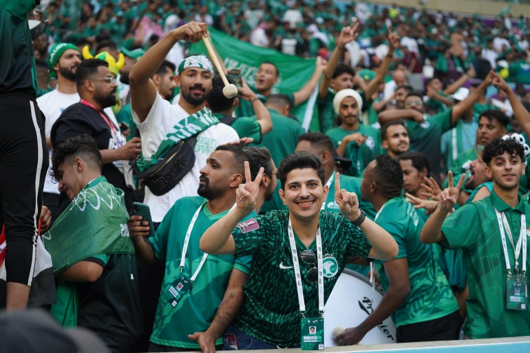 Saudi fans celebrate