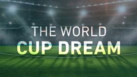 The World cup dream thumbnail with the words "The World Cup Dream" with a football pitch as the background.