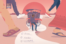 An illustration of a street vendor in India