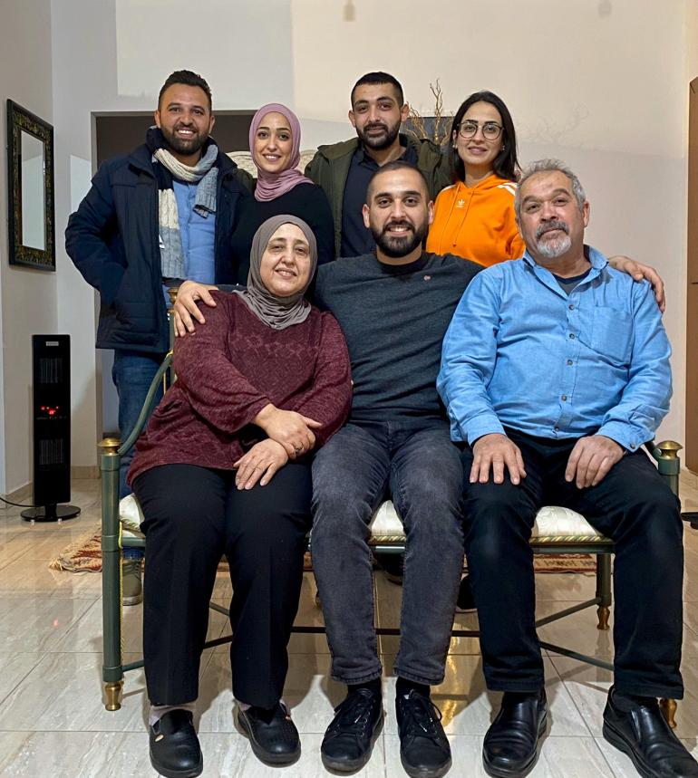 The Kawamleh Family at their home.