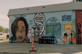 A mural on a wall in Fort Worth, Texas