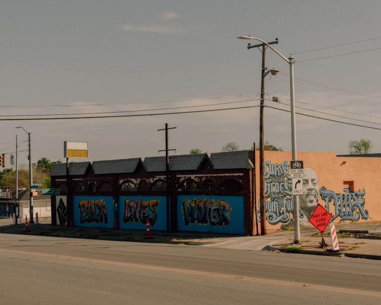 A Black Lives Matter mural on a wall in Fort Worth, Texas