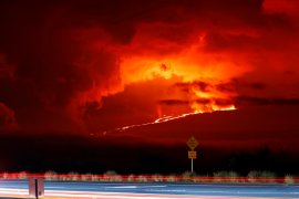 Mauna Loa, the world&#39;s largest active volcano, erupted on Monday for the first time in 38 years [Marco Garcia/AP Photo]