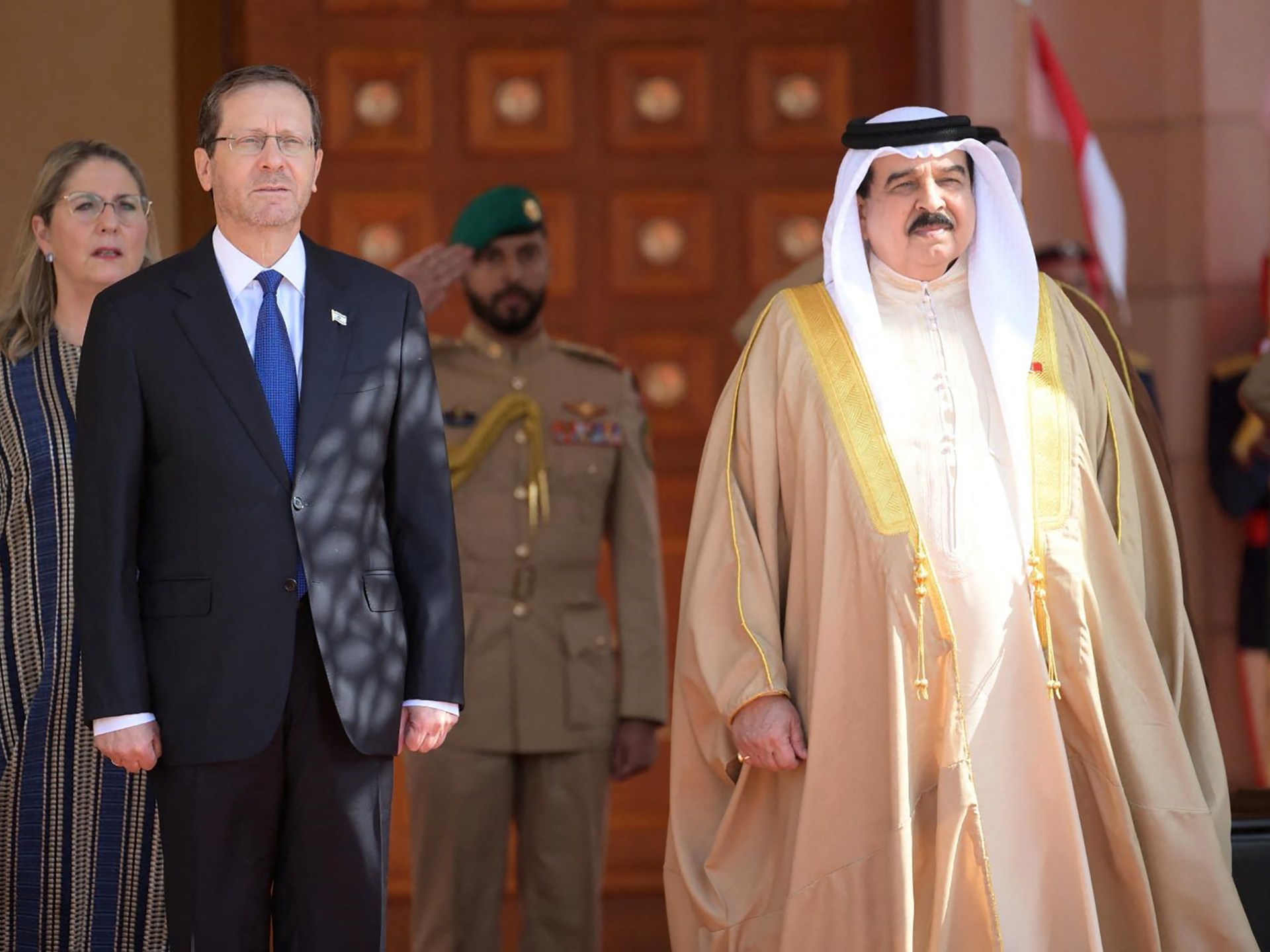 Isaac Herzog makes first journey by Israeli president to Bahrain