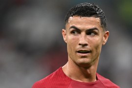 Portugal&#39;s Cristiano Ronaldo during the Portugal vs Switzerland game at Lusail Stadium on December 6, 2022 [Paul Ellis/AFP]