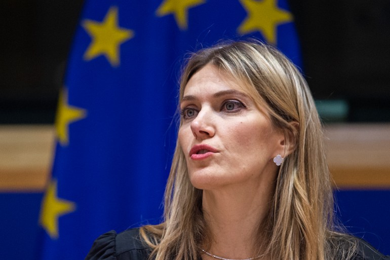 Griekse politica en vice-voorzitter van het Europees Parlement Eva Kaili.